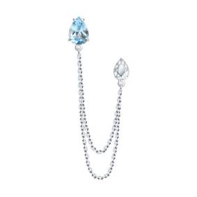 Серебряная брошь Diamant 94-340-02688-1 с топазом 94-340-02688-1 фото
