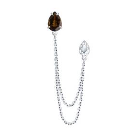 Серебряная брошь Diamant 94-340-02688-3 с раухтопазом 94-340-02688-3 фото