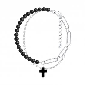 Серебряный браслет Diamant с гематитом 94-350-00036-1 94-350-00036-1 фото