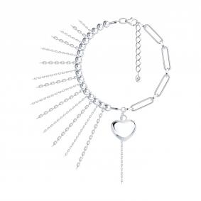 Серебряный браслет Diamant с гематитом 94-350-00077-1 94-350-00077-1 фото