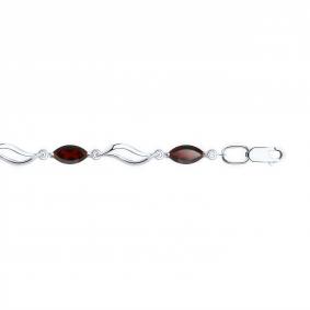 Серебряный браслет Diamant 94-350-00409-2 с гранатом 94-350-00409-2 фото