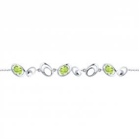Серебряный браслет Diamant 94-350-00643-1 с хризолитом 94-350-00643-1 фото