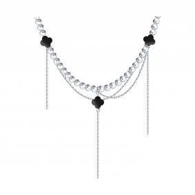 Серебряное колье Diamant с гематитом 94-370-00034-1 94-370-00034-1 фото