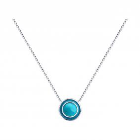 Серебряное колье Diamant 94-370-02367-1 с бирюзой 94-370-02367-1 фото