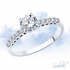 Серебряное кольцо SOKOLOV 94010157-91 с фианитом 94010157-91 фото