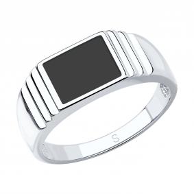 Серебряное кольцо SOKOLOV 94010432 с эмалью 94010432 фото