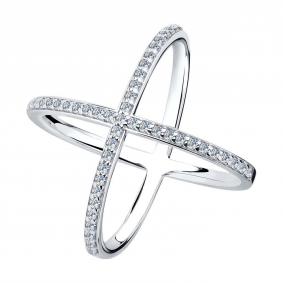 Серебряное кольцо SOKOLOV 94011298-91 с фианитом 94011298-91 фото