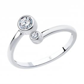 Серебряное кольцо SOKOLOV 94011463-91 с фианитом 94011463-91 фото