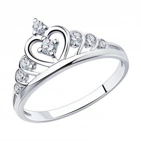Серебряное кольцо SOKOLOV 94011483-91 с фианитом 94011483-91 фото