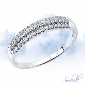 Серебряное кольцо SOKOLOV 94011535-91 с фианитом 94011535-91 фото