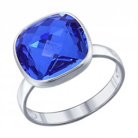 Серебряное кольцо SOKOLOV 94011875 с кристаллом Swarovski 94011875 фото
