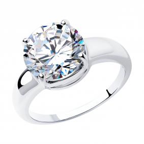 Серебряное кольцо SOKOLOV 94012073-91 с фианитом 94012073-91 фото