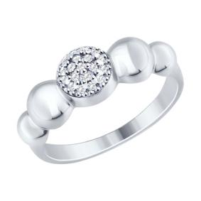 Серебряное кольцо SOKOLOV 94012468 с фианитом 94012468 фото