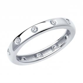 Серебряное кольцо SOKOLOV 94012490-91 с фианитом 94012490-91 фото