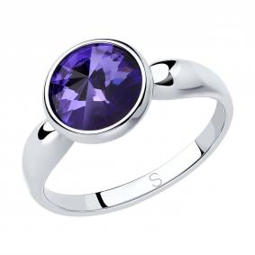 Серебряное кольцо SOKOLOV 94012604 с кристаллом Swarovski 94012604 фото