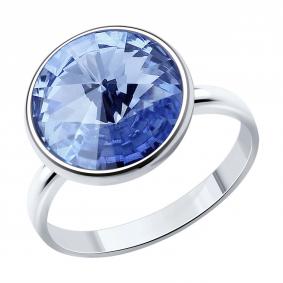Серебряное кольцо SOKOLOV 94012606 с кристаллом Swarovski 94012606 фото
