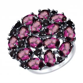 Серебряное кольцо SOKOLOV 94012682 с фианитом и кристаллом Swarovski 94012682 фото