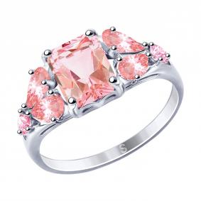 Серебряное кольцо SOKOLOV 94012762 с фианитом 94012762 фото