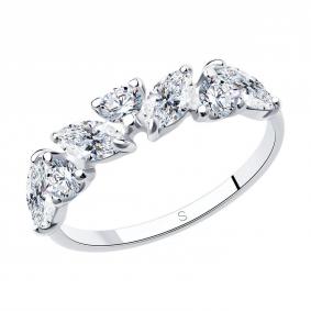 Серебряное кольцо SOKOLOV 94012848-91 с фианитом 94012848-91 фото