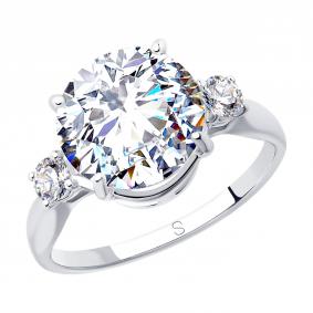 Серебряное кольцо SOKOLOV 94012849-91 с фианитом 94012849-91 фото