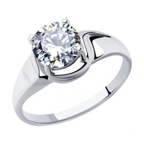 Помолвочное кольцо из серебра SOKOLOV с фианитом 94012878 94012878 фото