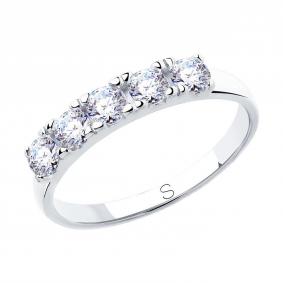 Серебряное кольцо SOKOLOV 94012895-91 с фианитом 94012895-91 фото