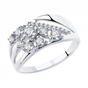 Серебряное кольцо SOKOLOV 94012917 с фианитом 94012917 фото