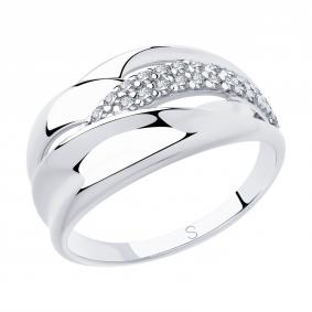 Серебряное кольцо SOKOLOV 94012921 с фианитом 94012921 фото