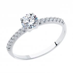 Серебряное кольцо SOKOLOV 94012944-91 с фианитом 94012944-91 фото