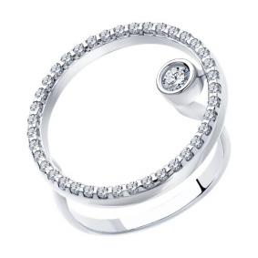 Серебряное кольцо SOKOLOV 94012992-9 с фианитом 94012992-9 фото