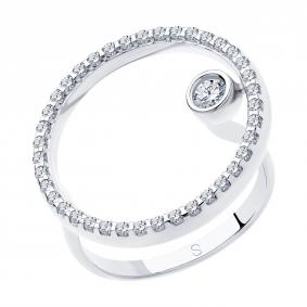 Серебряное кольцо SOKOLOV 94012992 с фианитом 94012992 фото