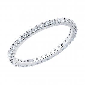 Серебряное кольцо SOKOLOV 94013276-9 с фианитом 94013276-9 фото