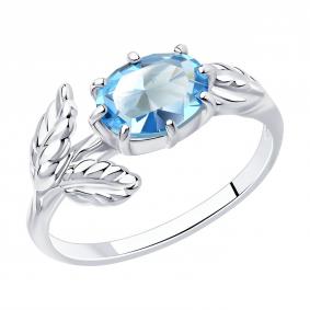 Серебряное кольцо SOKOLOV 94013284 с кристаллом Swarovski 94013284 фото