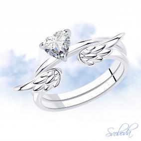Серебряное кольцо SOKOLOV 94013289-91 с фианитом 94013289-91 фото