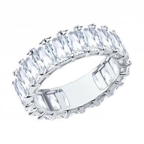 Серебряное кольцо SOKOLOV 94013635-91 с фианитом 94013635-91 фото