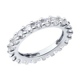 Серебряное кольцо SOKOLOV 94013662-9 с фианитом 94013662-9 фото