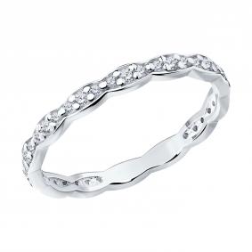 Серебряное кольцо SOKOLOV 94013690-91 с фианитом 94013690-91 фото