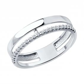 Серебряное кольцо SOKOLOV 94013705-91 с фианитом 94013705-91 фото