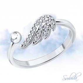 Серебряное кольцо SOKOLOV 94013724-91 с фианитом 94013724-91 фото