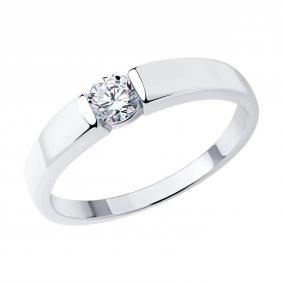 Серебряное кольцо SOKOLOV 94013797-91 с фианитом 94013797-91 фото