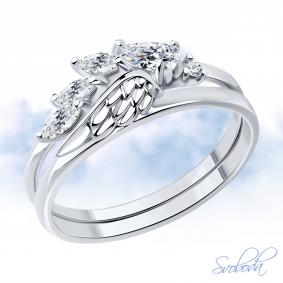 Серебряное кольцо SOKOLOV 94013804-91 с фианитом 94013804-91 фото
