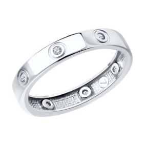 Серебряное кольцо SOKOLOV 94013808-9 с фианитом 94013808-9 фото