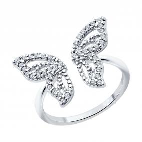 Серебряное кольцо SOKOLOV 94013817-91 с фианитом 94013817-91 фото