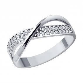 Серебряное кольцо SOKOLOV 94013821-91 с фианитом 94013821-91 фото