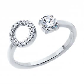 Серебряное кольцо SOKOLOV 94013824-91 с фианитом 94013824-91 фото