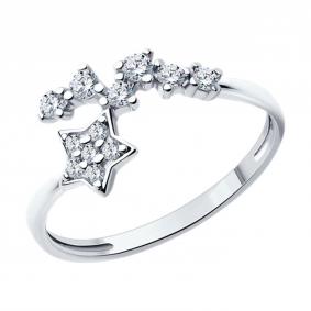 Серебряное кольцо SOKOLOV 94013835-91 с фианитом 94013835-91 фото
