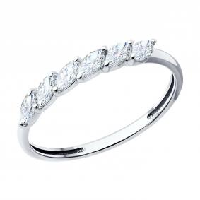 Серебряное кольцо SOKOLOV 94013836-91 с фианитом 94013836-91 фото