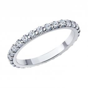 Серебряное кольцо SOKOLOV 94013848-91 с фианитом 94013848-91 фото