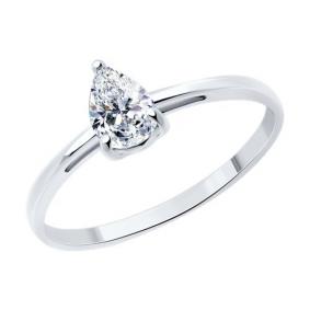 Серебряное кольцо SOKOLOV 94013849 с кристаллом Swarovski 94013849 фото