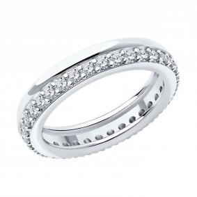 Серебряное кольцо SOKOLOV 94013917-91 с фианитом 94013917-91 фото